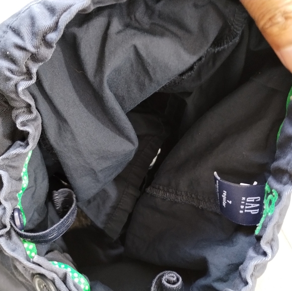 Girls GAP Kids Size 7 Reg Solid Navy Blue Pleated Skirt Adjustable Waist Cotton - Picture 9 of 9